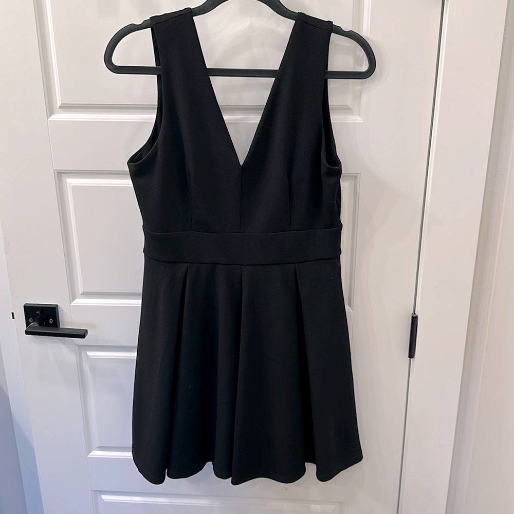 Haute Monde Little Black Dress Sleeveless A-Line Mini Open Back